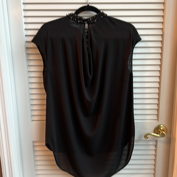 NWT Bellatrix black blouse with jeweled  neckline embellishment - Picture 3 of 4
